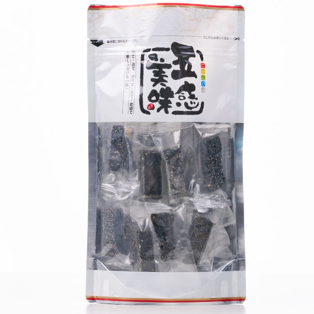 新包裝優惠 芝麻軟糖 低糖 高鈣養生 芝麻軟糖 特級黑芝麻 日本進口海藻糖  年貨 茶點 下午茶 點心【周周生活】, , large
