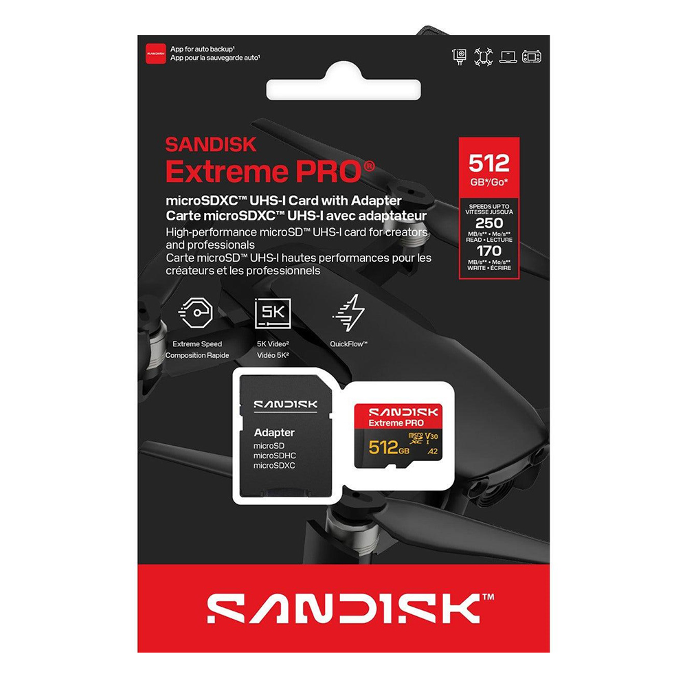 【SanDisk】Extreme PRO 512G microSDXC U3 V30 5K 高速 記憶卡, , large