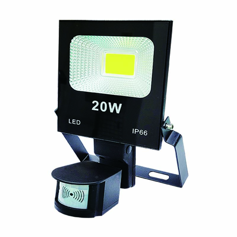 【感應王】HC-820A  20W戶外微波感應投光燈(白光-台灣製) 可調日夜,距離及時間, 白光, large