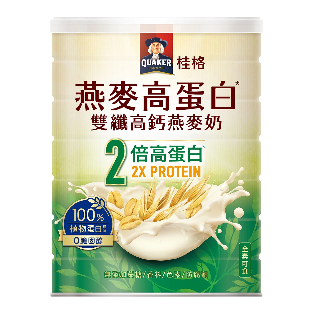 桂格高蛋白雙纖燕麥奶粉 1000g, , large