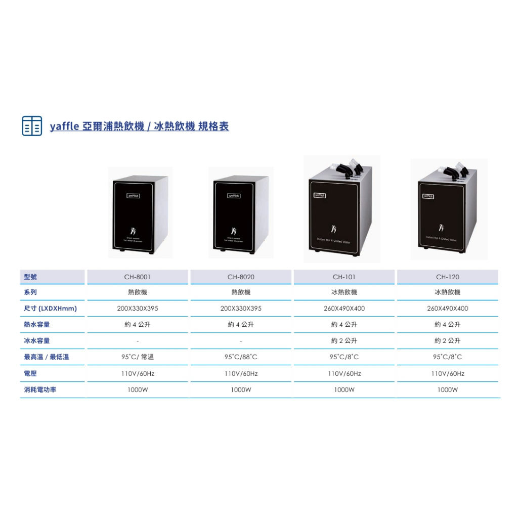 【麗水生活】Yaffle 亞爾浦 櫥下型 瞬間熱飲機4公升 熱飲機CH-8020 櫥下設備 瞬熱機 廚下飲水機, , large