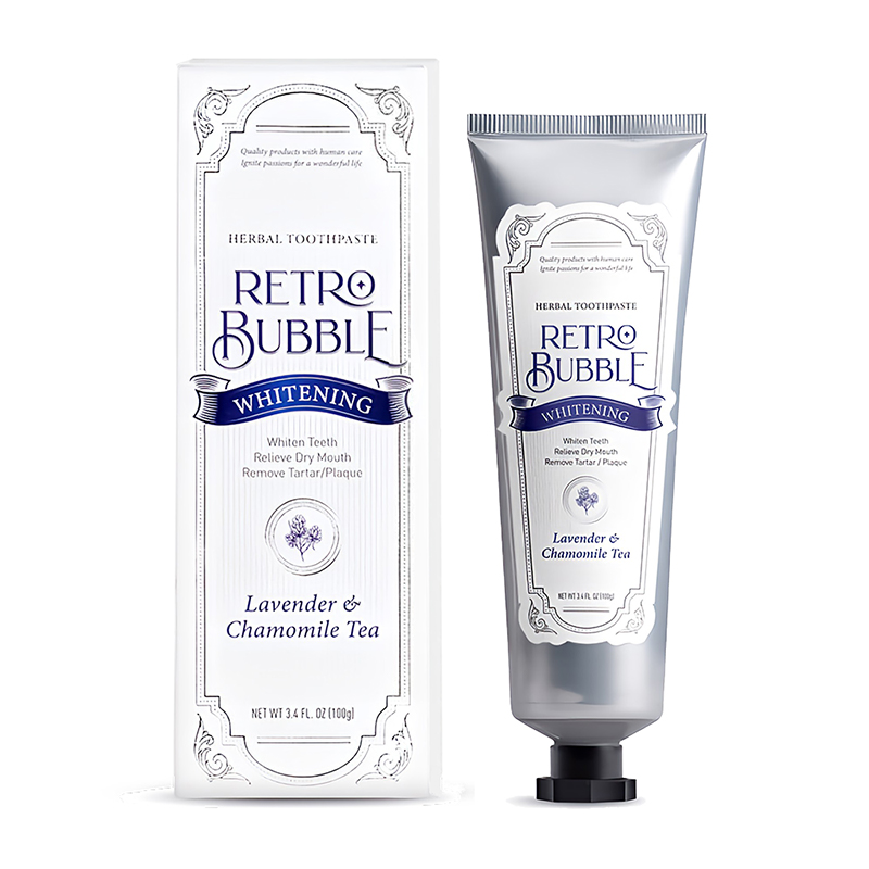 【任e購】RETRO BUBBLE-淨化亮白草本精品牙膏–晚安舒緩茶口味 100g + 乳鐵亮白草本精品漱口水-經典Mojito 350ml, , large
