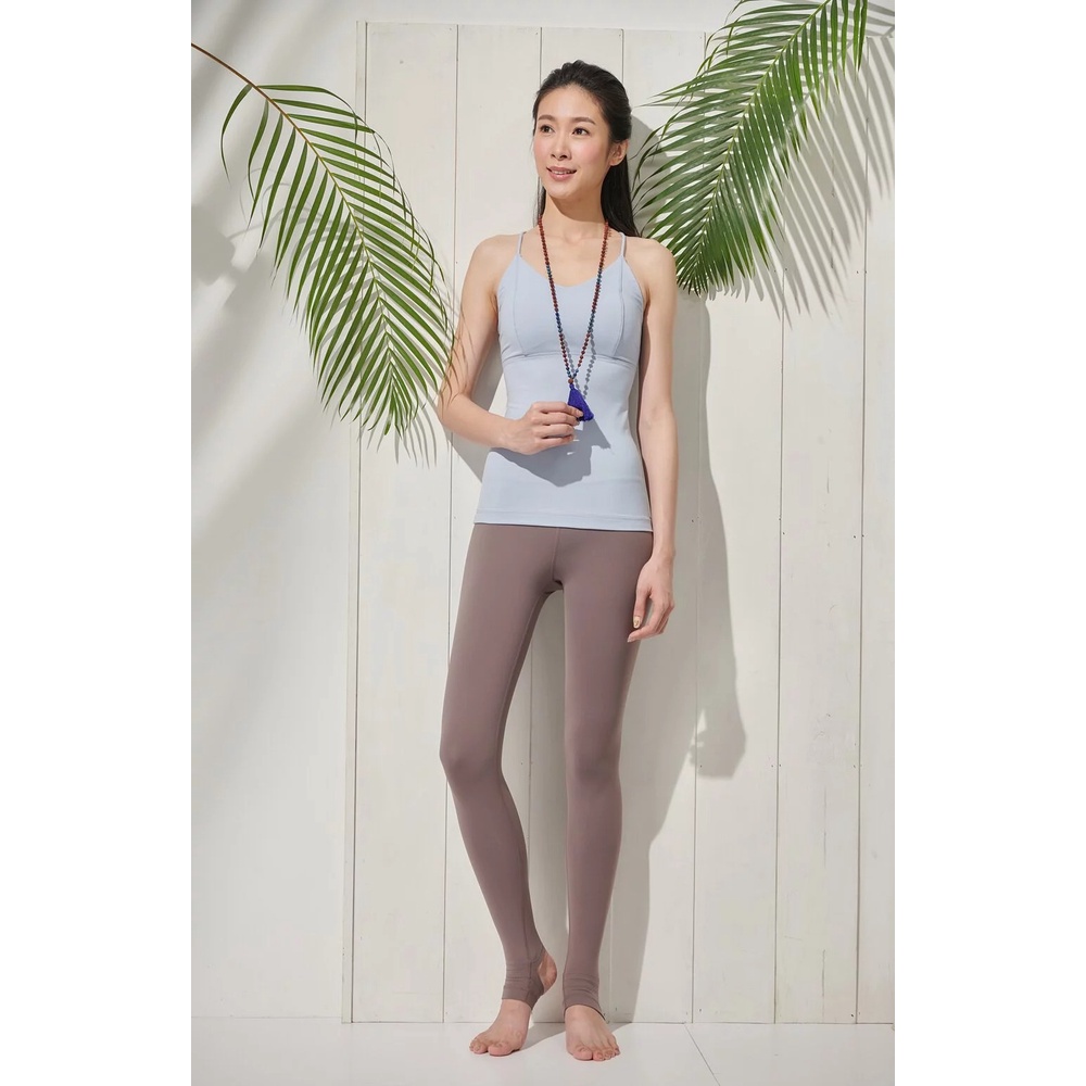 YOGA FLOW Dale Tank - 露背交叉長版上衣 - 天灰 Sky Grey, , large