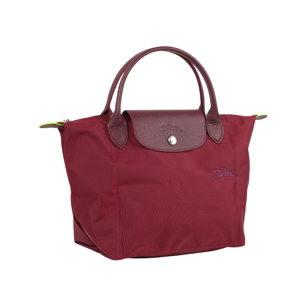 LONGCHAMP S號短把LE PLIAGE GREEN摺疊水餃包(紅石榴色), , large