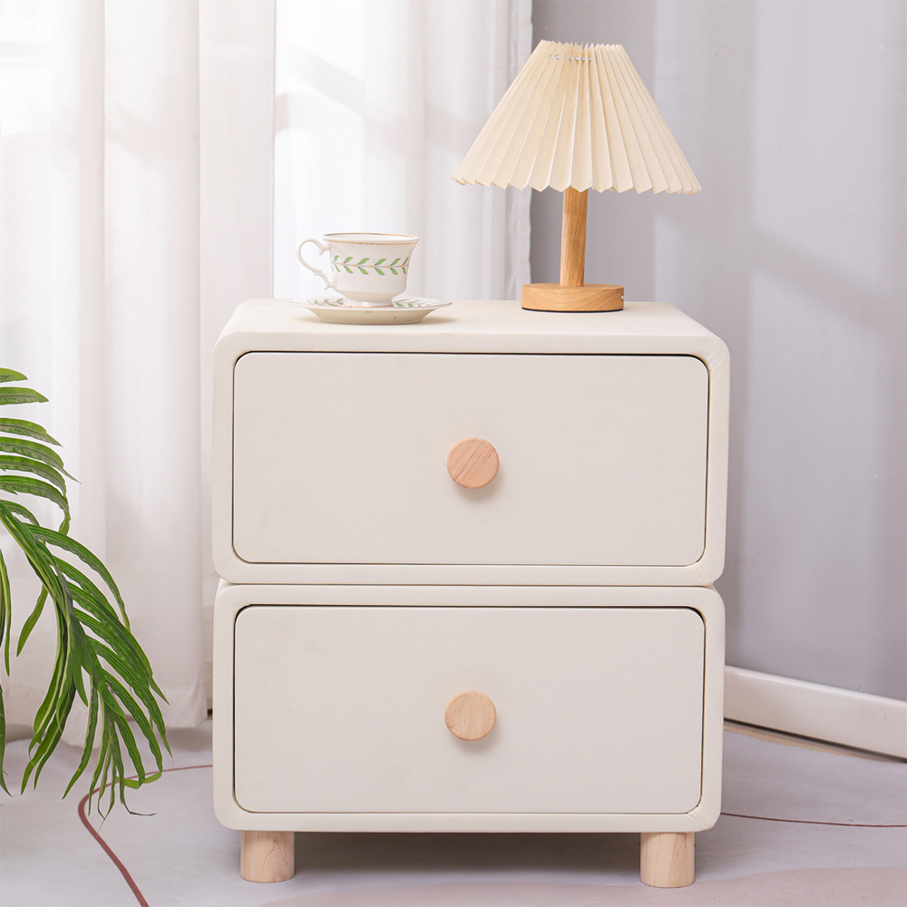 【AOTTO】簡約風免安裝實木雙層床頭櫃(FT-005), , large