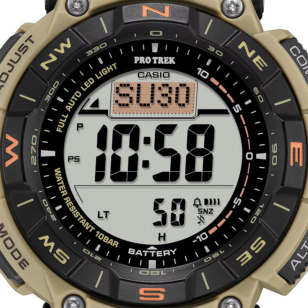 CASIO 卡西歐 PRO TREK  戶外運動太陽能環保手錶-黃 PRG-340SC-5, , large