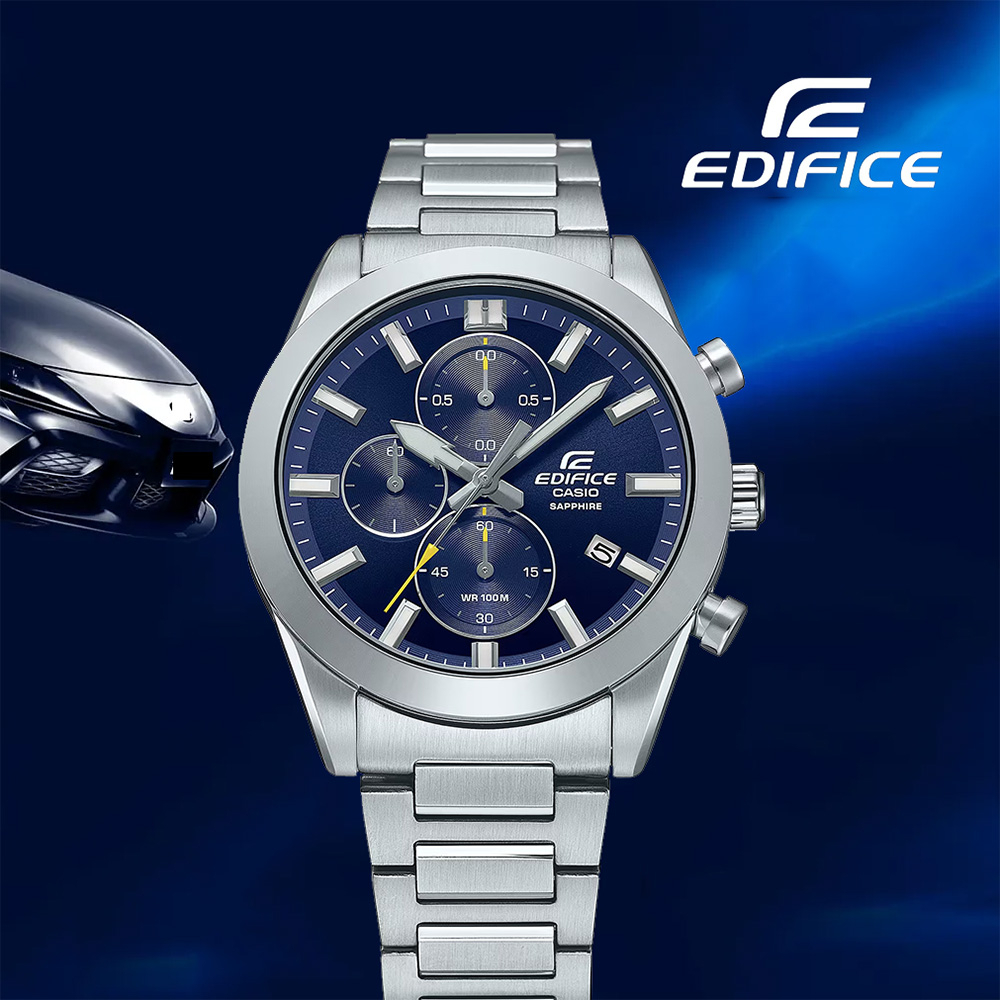 CASIO 卡西歐 EDIFICE 經典運動計時手錶 EFB-710D-2AV, , large