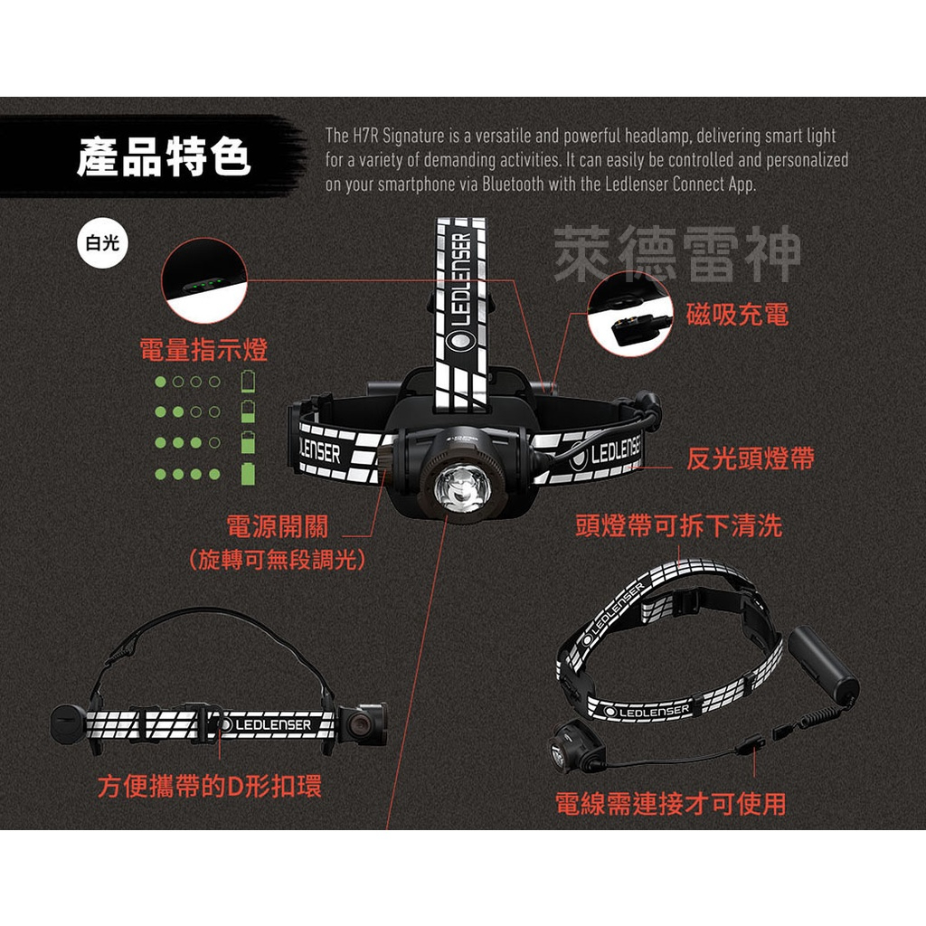 【德國Ledlenser】H7R Signature 充電式伸縮調焦頭燈, , large