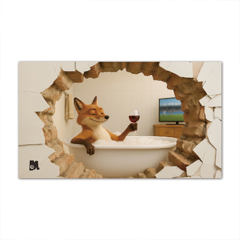 【Monster】 3D Scene Desk Mat (60x34cm) &ndash; Wine Fox