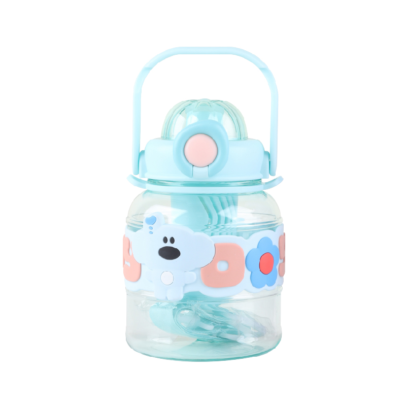 好室喵糖果泡泡手提吸管水壺1000ml, , large