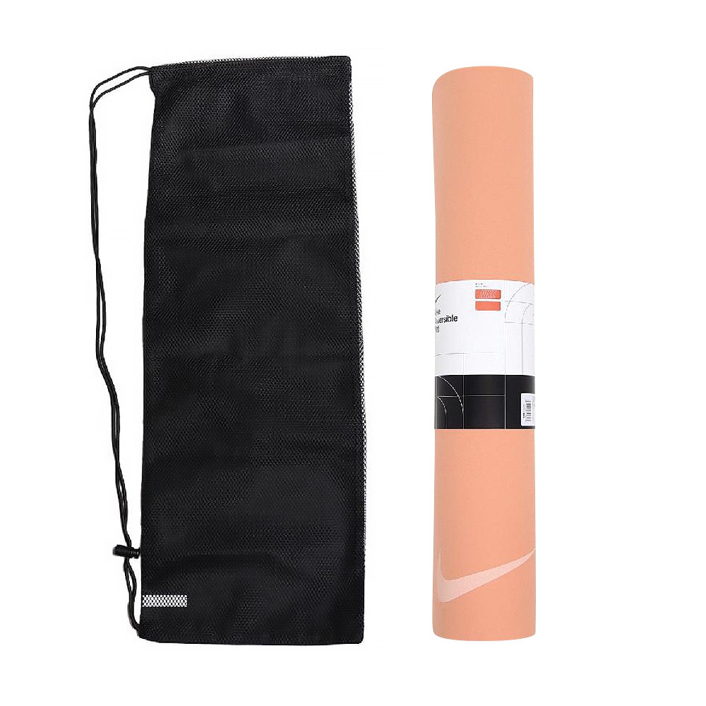 NIKE YOGA MAT 雙面瑜珈墊 4MM 隔音墊 訓練墊 運動墊 雙面可用 輕巧 便攜 穩定 止滑 黑 藕紅 粉橘, , large