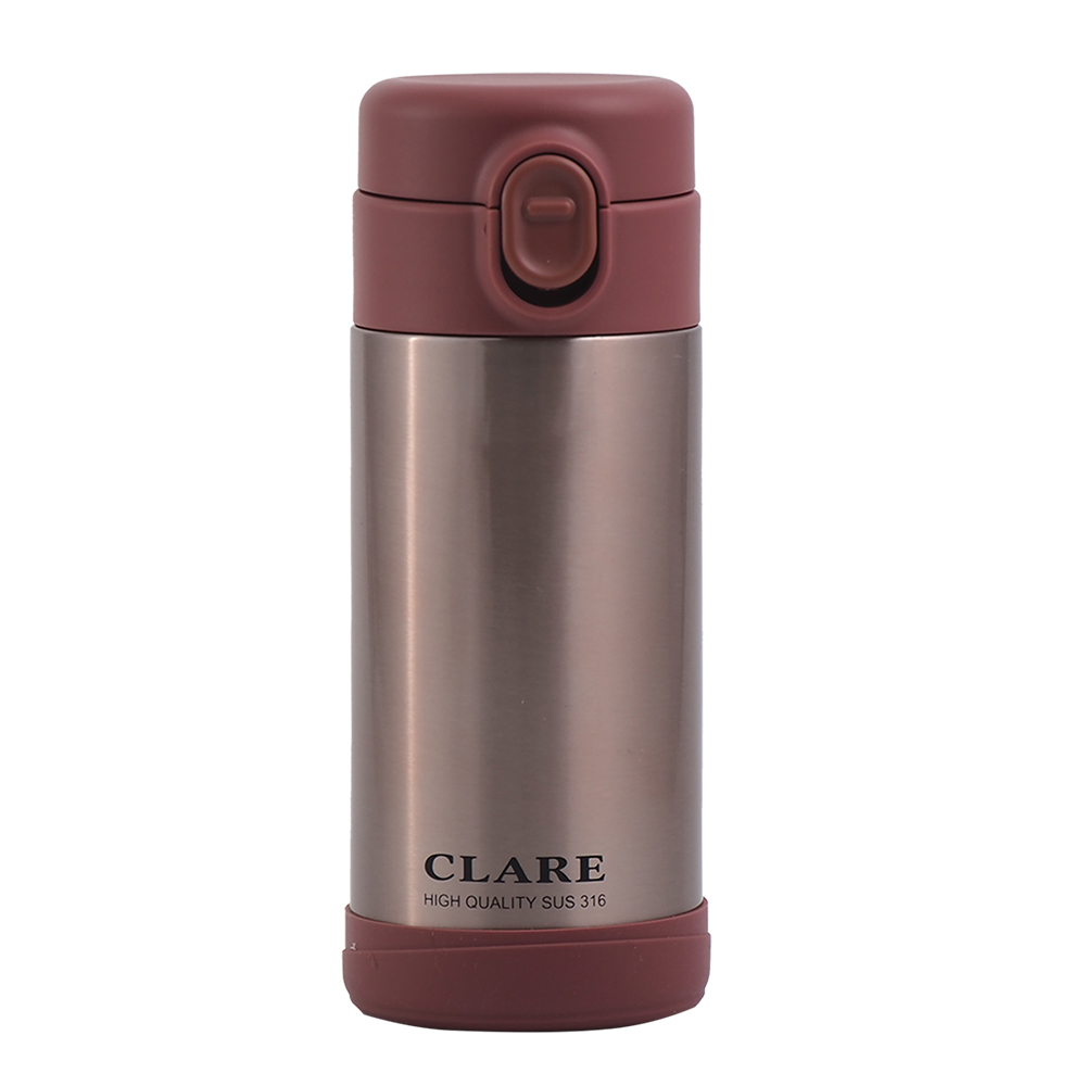 CLARE316不鏽鋼陶瓷彈跳保溫杯-350ml-玫瑰金-1支, , large