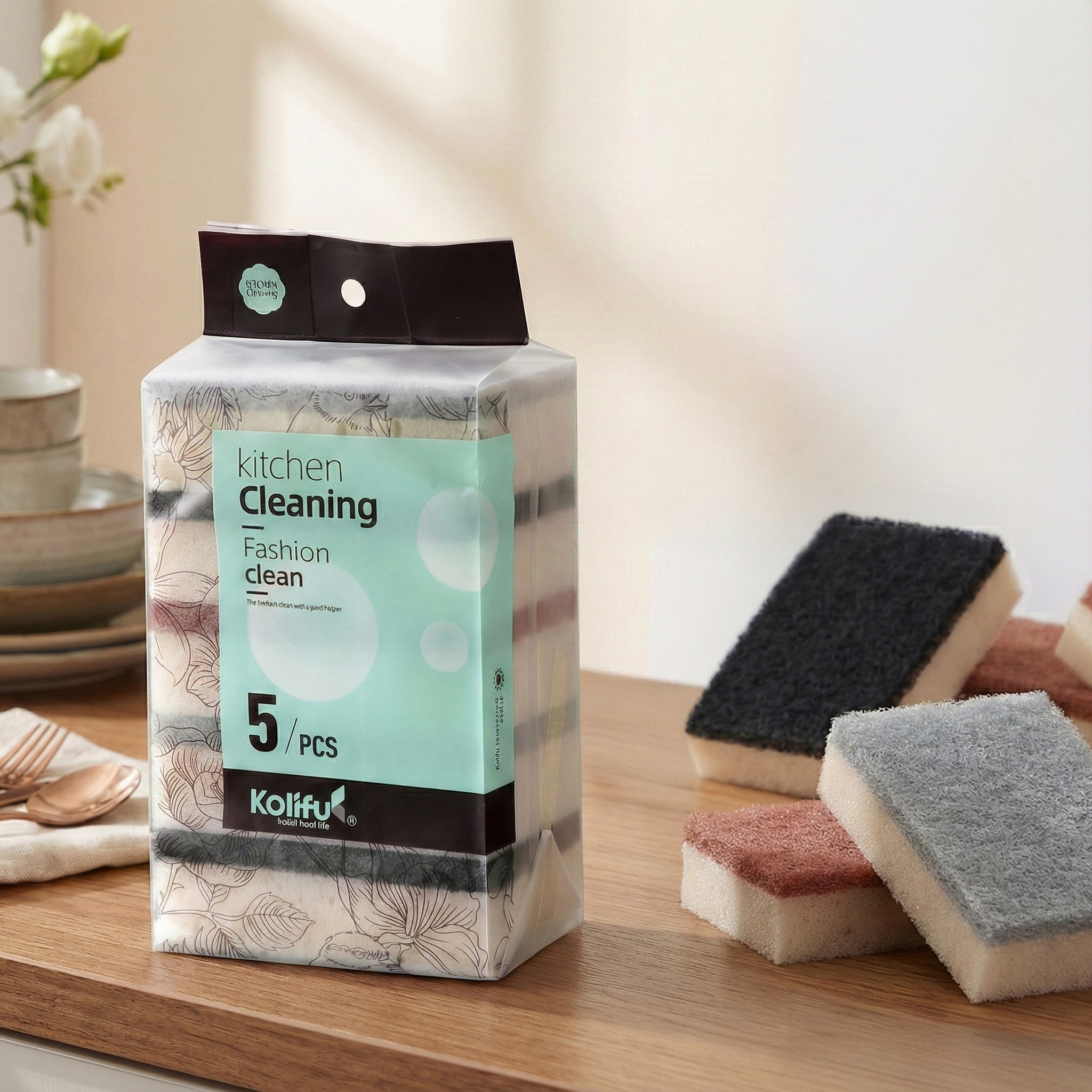 雙面菜瓜布 1袋5入 百潔布 木漿棉 厚度3公分 加厚菜瓜布 洗碗棉 菜瓜布 海棉菜瓜布 加厚 海棉 洗碗海棉 洗碗布, , large