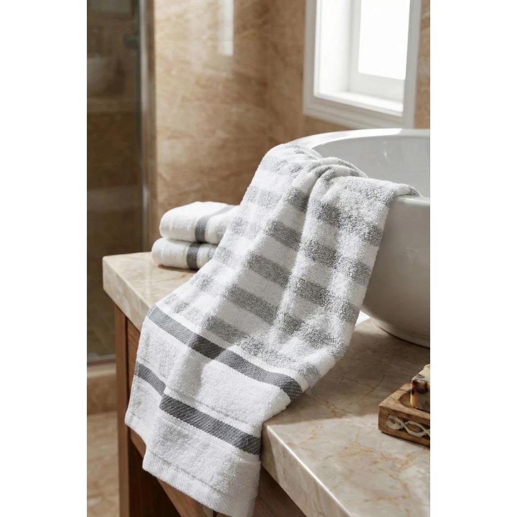 [Kai Mei Cotton] Bulk Pack: Made in Taiwan (MIT) Antibacterial & Odor-Resistant &ndash; Lightweight Soft Pure Cotton Bamboo Charcoal Towels (Set of 12)