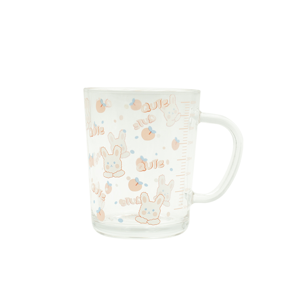 Cute glass mug 400ml, , large