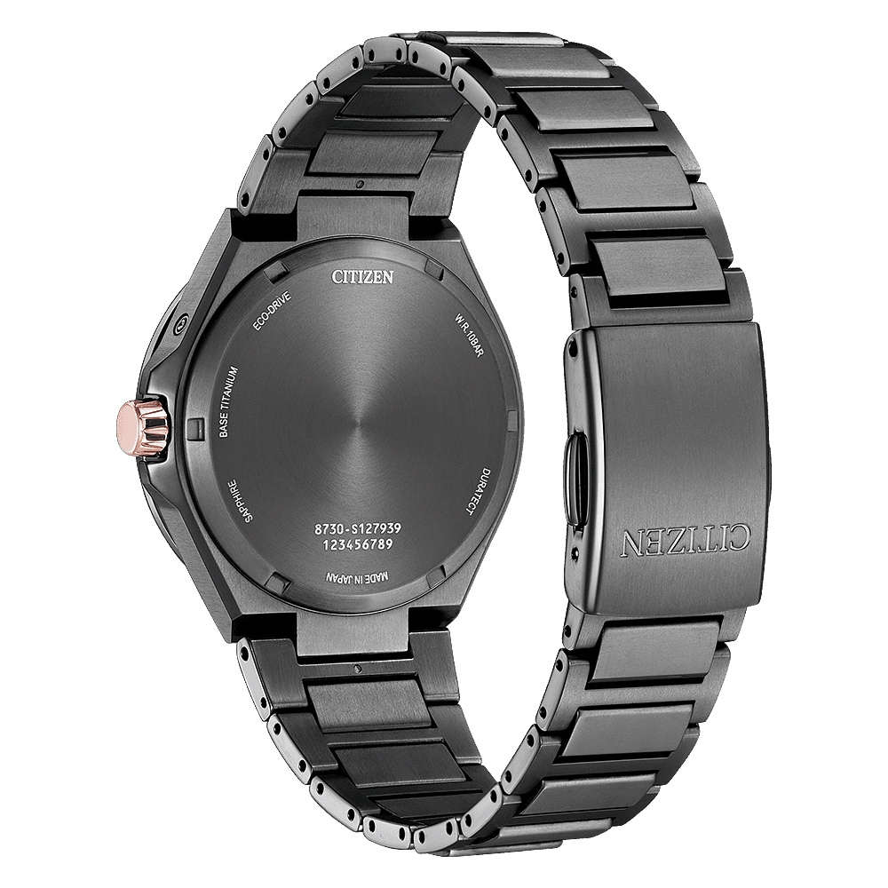 CITIZEN 星辰 鈦金屬 光動能三重日曆月相手錶/42mm BU0065-64E, , large