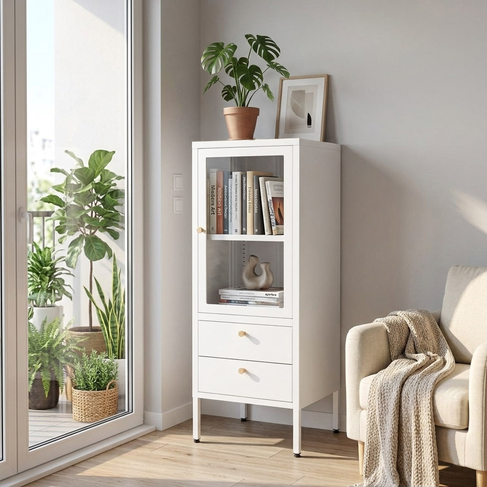 【AOTTO】簡約開門收納置物床頭櫃(AC-7001W), , large