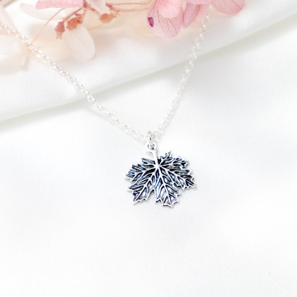 【Angel & Me】楓葉 一葉一生 s925 純銀 項鍊 生日 情人節 禮物, , large