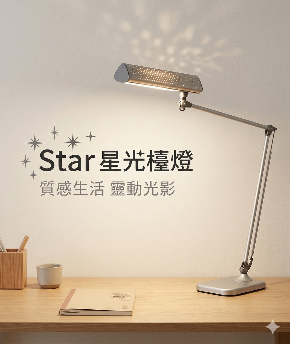 Star 星光LED雙臂檯燈, , large