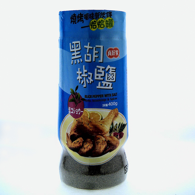 真好家黑胡椒鹽(罐)400g, , large