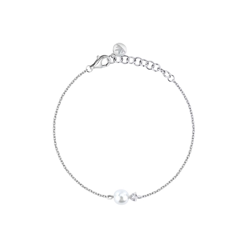 【MORELLATO】Perle Contemporary 925純銀手鍊-銀色 SAWM07, , large