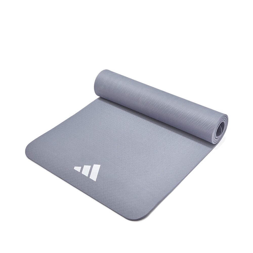 ADIDAS 輕量波紋瑜珈墊 8MM 瑜珈墊 運動墊 運動瑜珈 輕量化 ADYG-10100 【樂買網】, 10010SV 太空灰, large