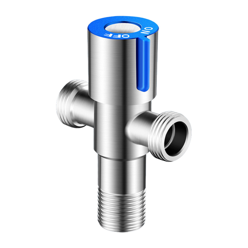 水龍頭省水閥藍色一進二出 180度, , large