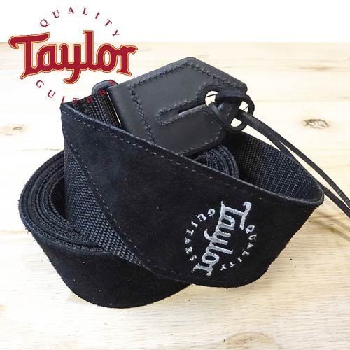 TAYLOR TLOP-65121 黑色麂皮尼龍吉他貝斯背帶【敦煌樂器】, , large