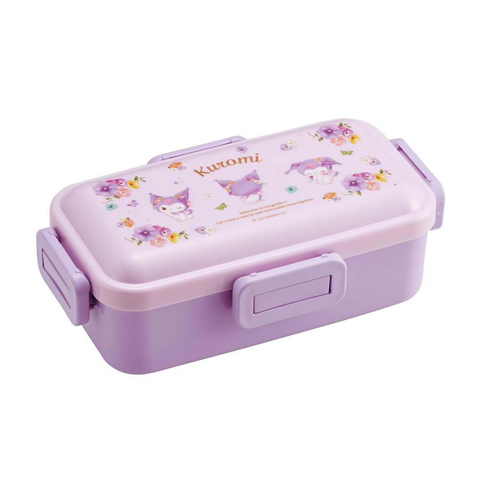 【百科良品】日本製 三麗鷗 酷洛米 花朵水彩風 便當盒 保鮮餐盒 530ML(日本境內版), , large