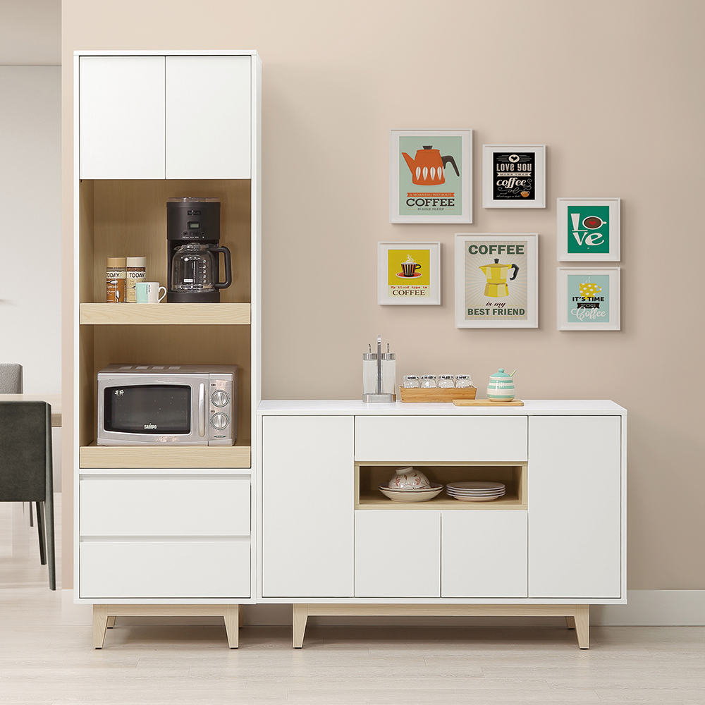 【唯熙傢俱】羅伊原木雙色4尺餐櫃, , large