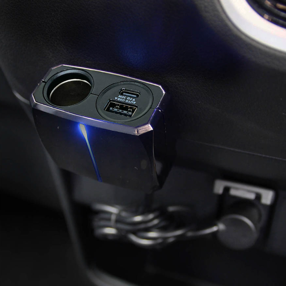 Kashimura 單孔電源插座+QC+PD快充30W, , large