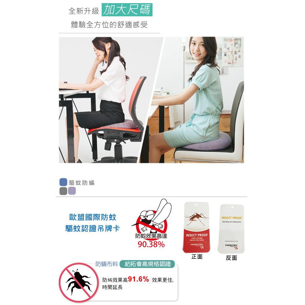 【格藍傢飾】驅蚊防蟎毛巾布舒壓甜甜圈坐墊 (三色可選) 記憶坐墊, , large