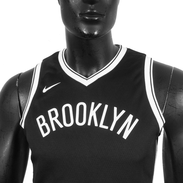 Nike NBA 青少年 球衣 籃球背心 背心 V領 籃網 黑灰 [WZ2B7BZ2W-NYN], , large