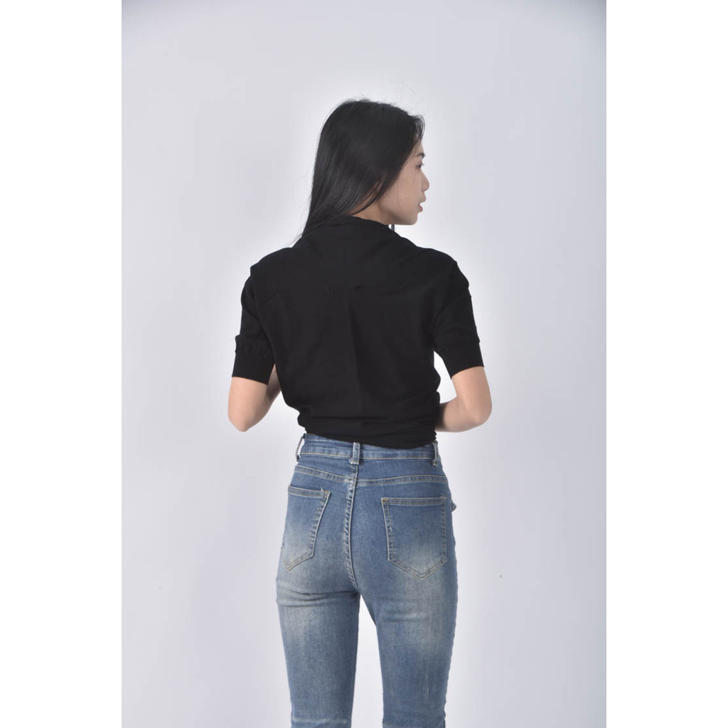 (L) livana conti質感素色黑色外套二手衣, , large