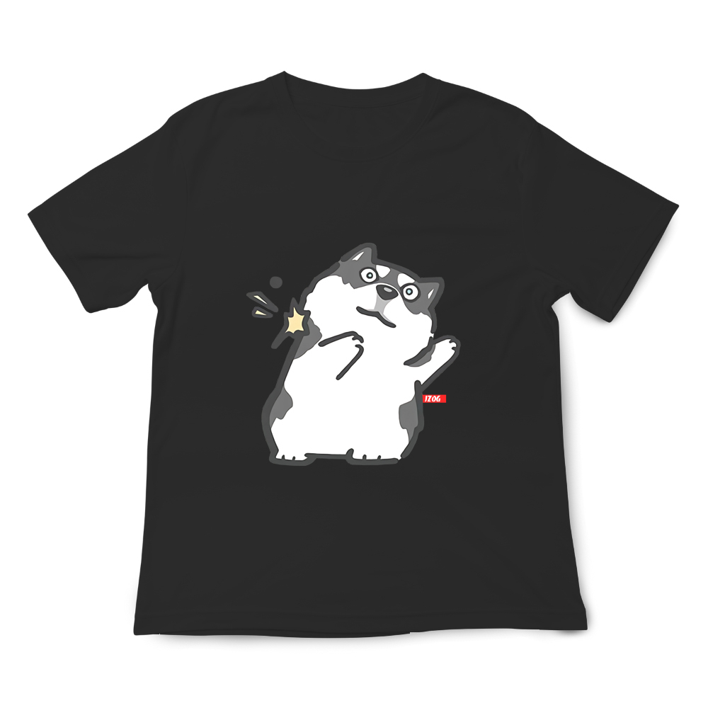 JZ TEE Husky & Cat - Boba Attack Graphic Tee, , large