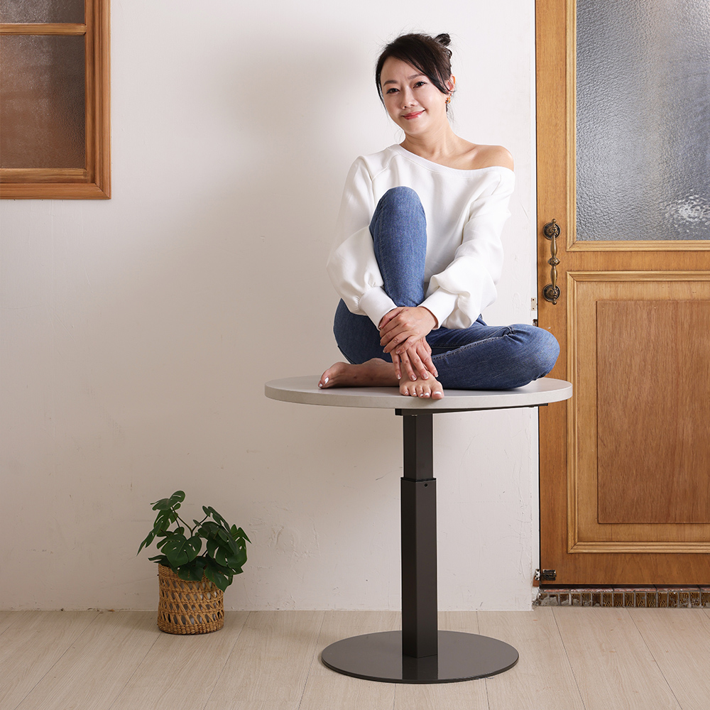 [KAKU] Pneumatic Height Adjustable Coffee Table, 松露棕, large