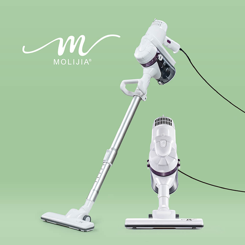 【MOLIJIA 魔力家】居家清潔6件組-髒吸吸手持除蹣有線吸塵器-雪白紫, , large