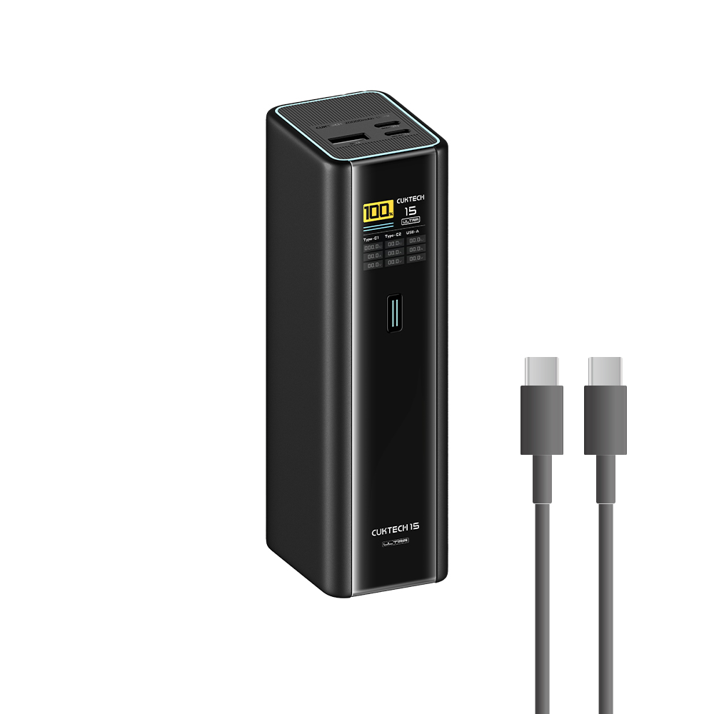 【Wh+CCC】CUKTECH 酷態科 15號Ultra 210W 行動電源 20000mAh (PB200U) - 黑色, , large