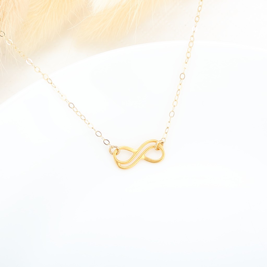 【Angel & Me】相愛 無限 Love Infinity s925 純銀厚鍍 24k 純金 項鍊 禮物, , large