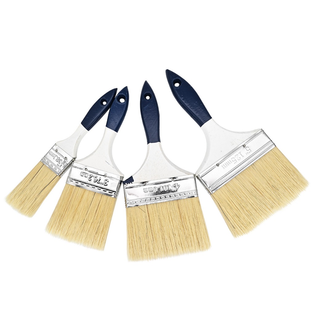 長毛油漆刷 7cm 不掉毛 1-5吋  家用DIY 水泥漆 防水漆 木柄刷子 清潔刷 五金刷 外銷刷 塗料, , large