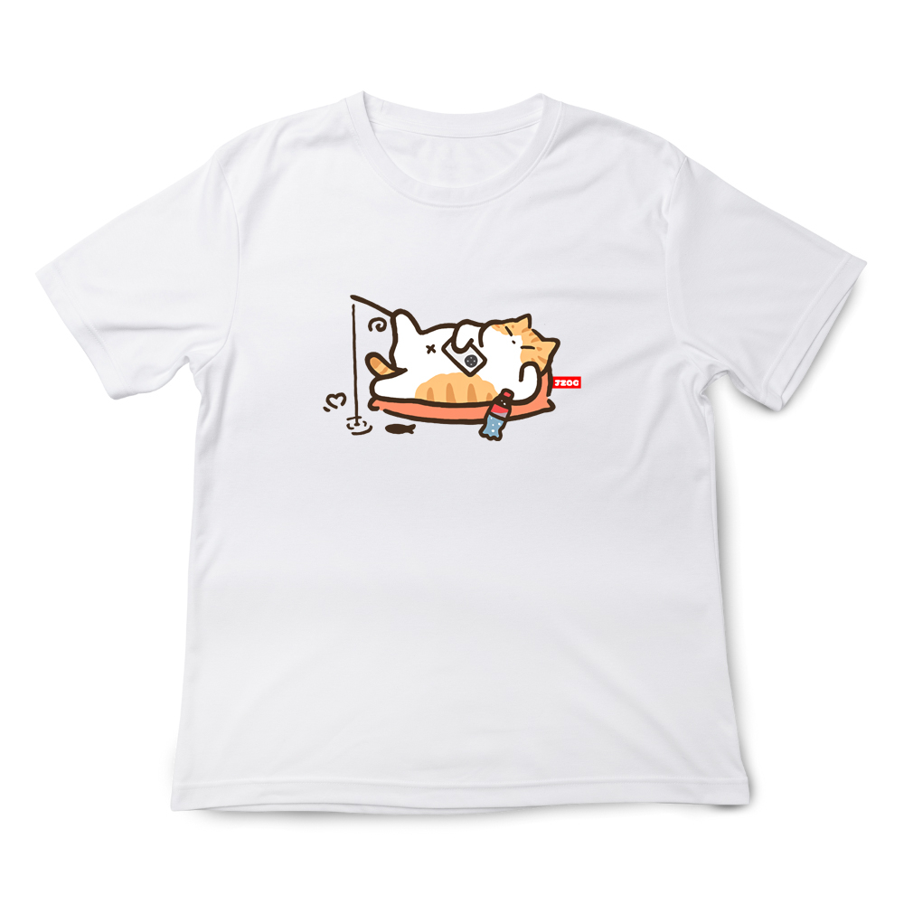 JZ TEE Orange Cat-Relax Graphic Tee