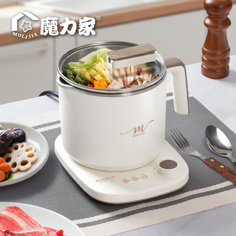 【MOLIJIA 魔力家】M29 保溫分離式快煮鍋1.7L-麥穗白, , large