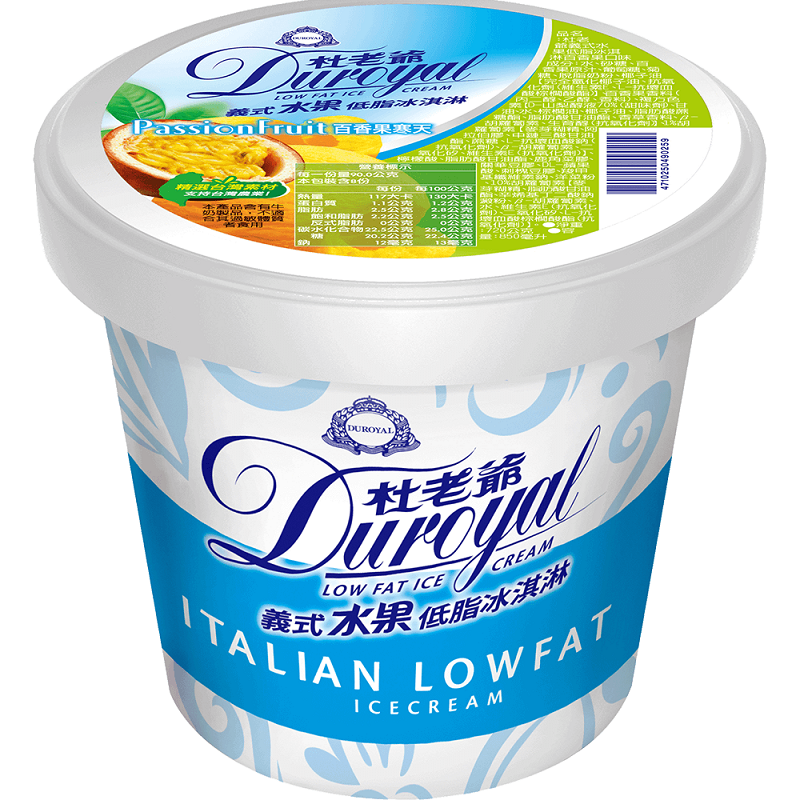 Duroyal Low Fat Ice Cream-Passion Fruit, , large