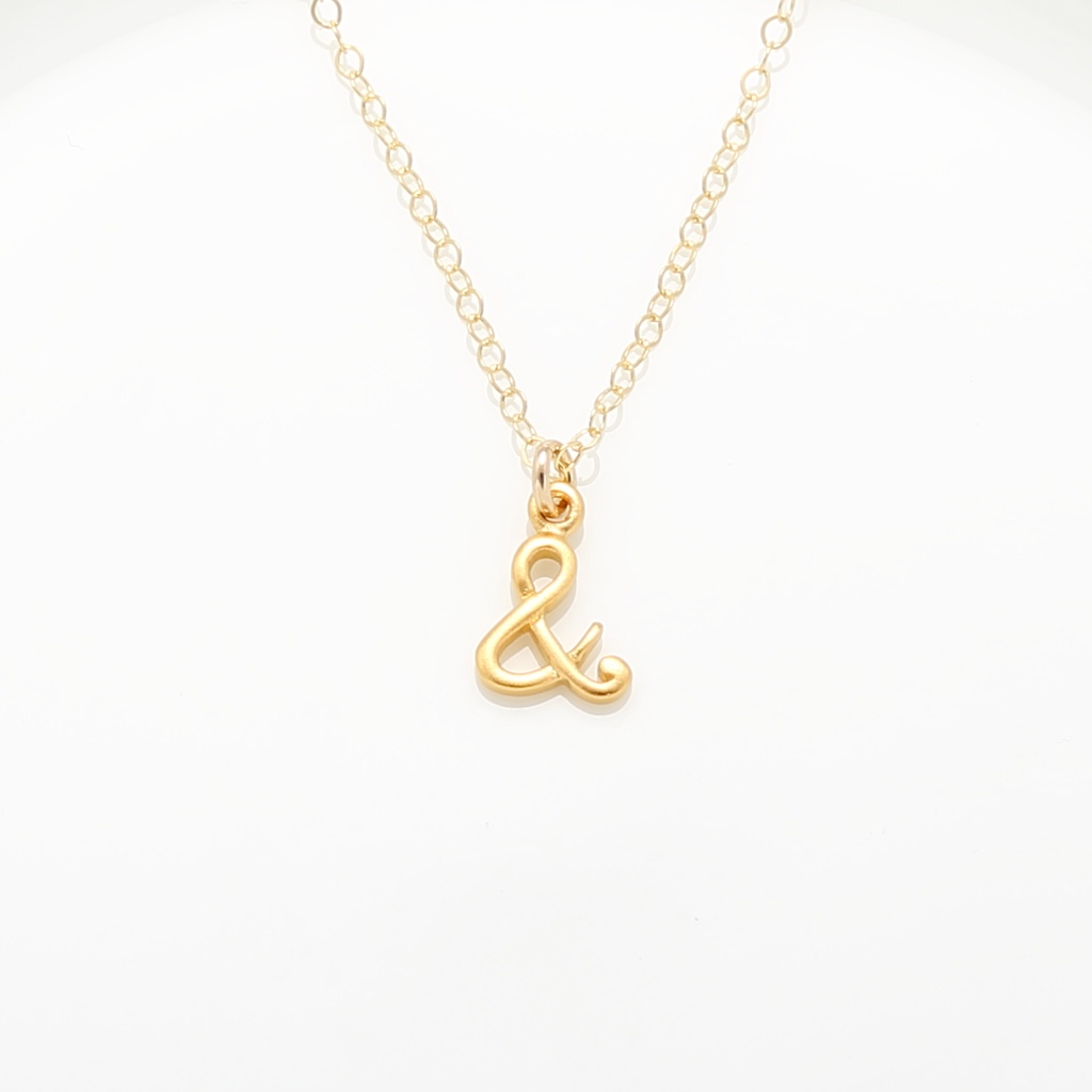 【Angel & Me】愛在一起 & and s925 純銀厚鍍 24k 純金 項鍊, , large