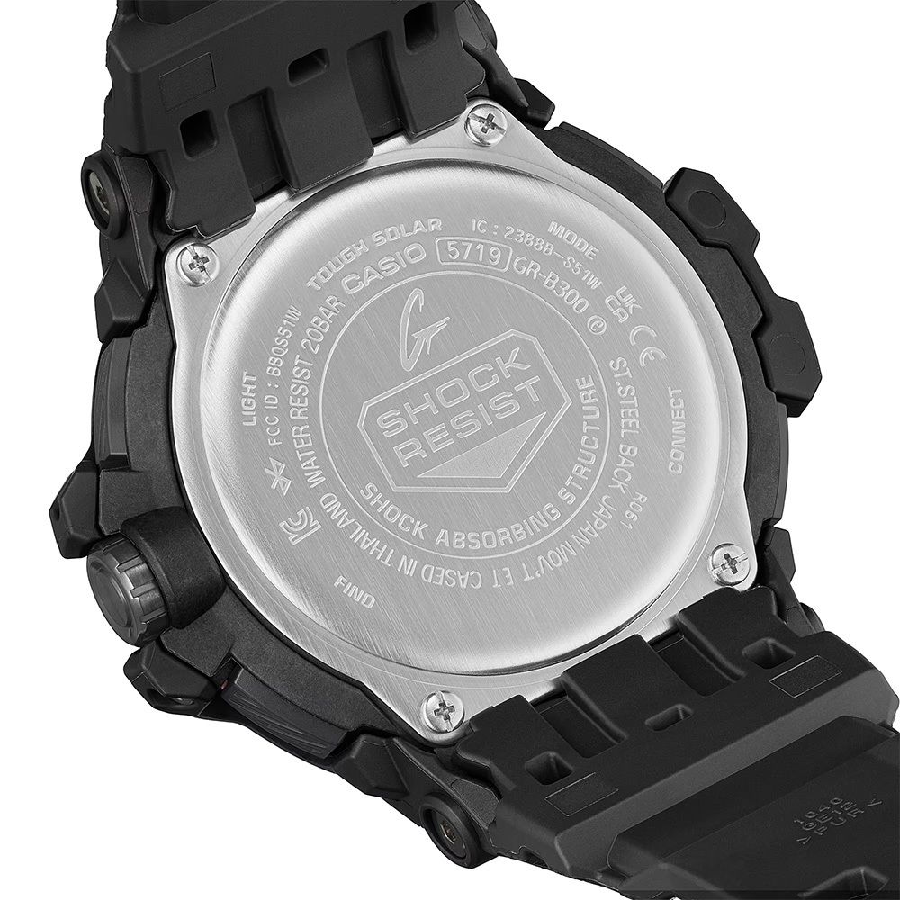 CASIO卡西歐 G-SHOCK MASTER OF G專業航空錶 太陽能藍芽飛行錶 GR-B300-1A4, , large