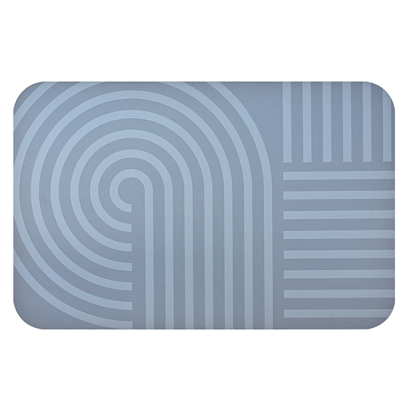 【Monster】 Soft Diatomaceous Earth Printed Mat – Karesansui (58x38cm) – Pebble Gray, , large