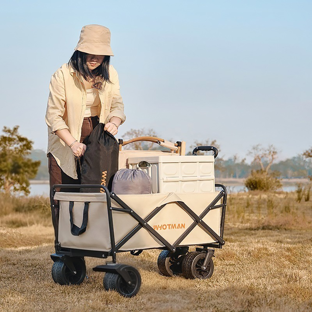 Whotman-3秒摺疊大容量碟煞坦克露營車-米白, , large