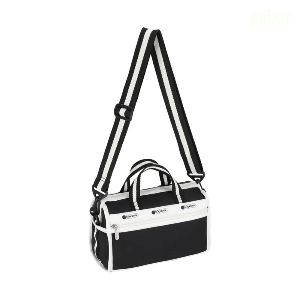Lesportsac MINI DUFFEL CROSSBODY 迷你筒狀肩背包 -滾邊夜幕黑, , large