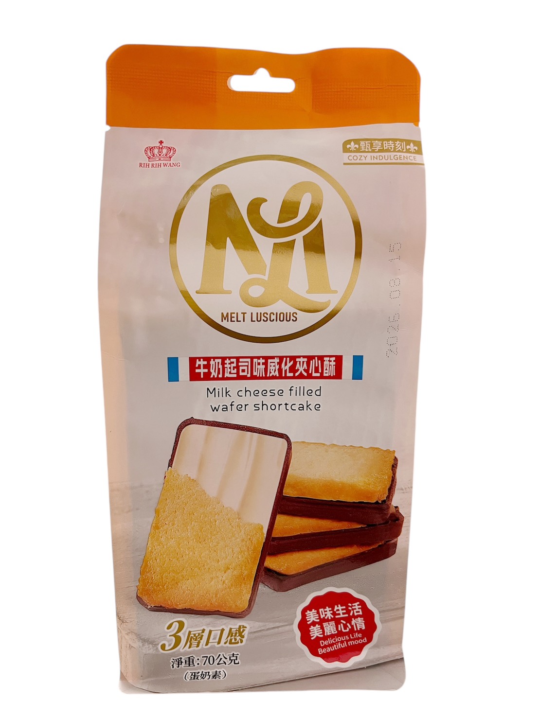 牛奶起司味威化夾心酥70公克, , large