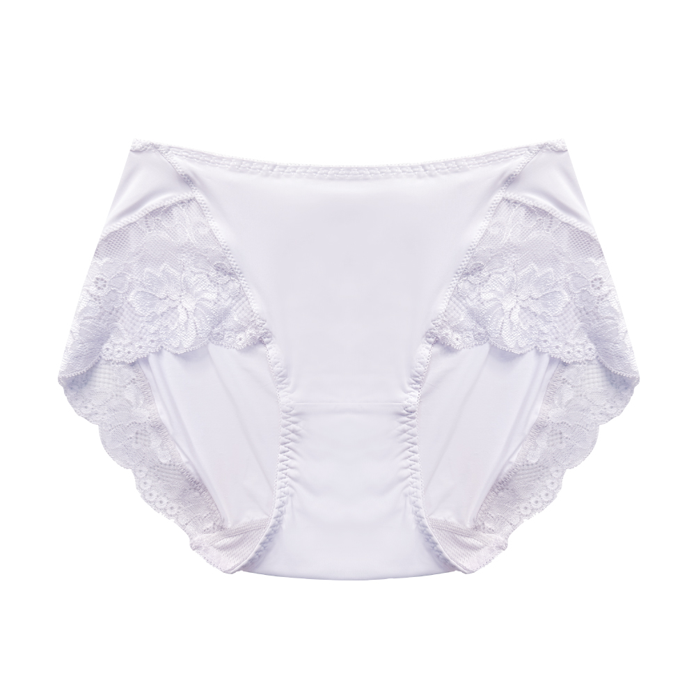 【Clany可蘭霓】台灣製蕾絲涼感親膚包臀中高腰 L-3XL 加大尺碼內褲 柔感灰 3078-61, , large